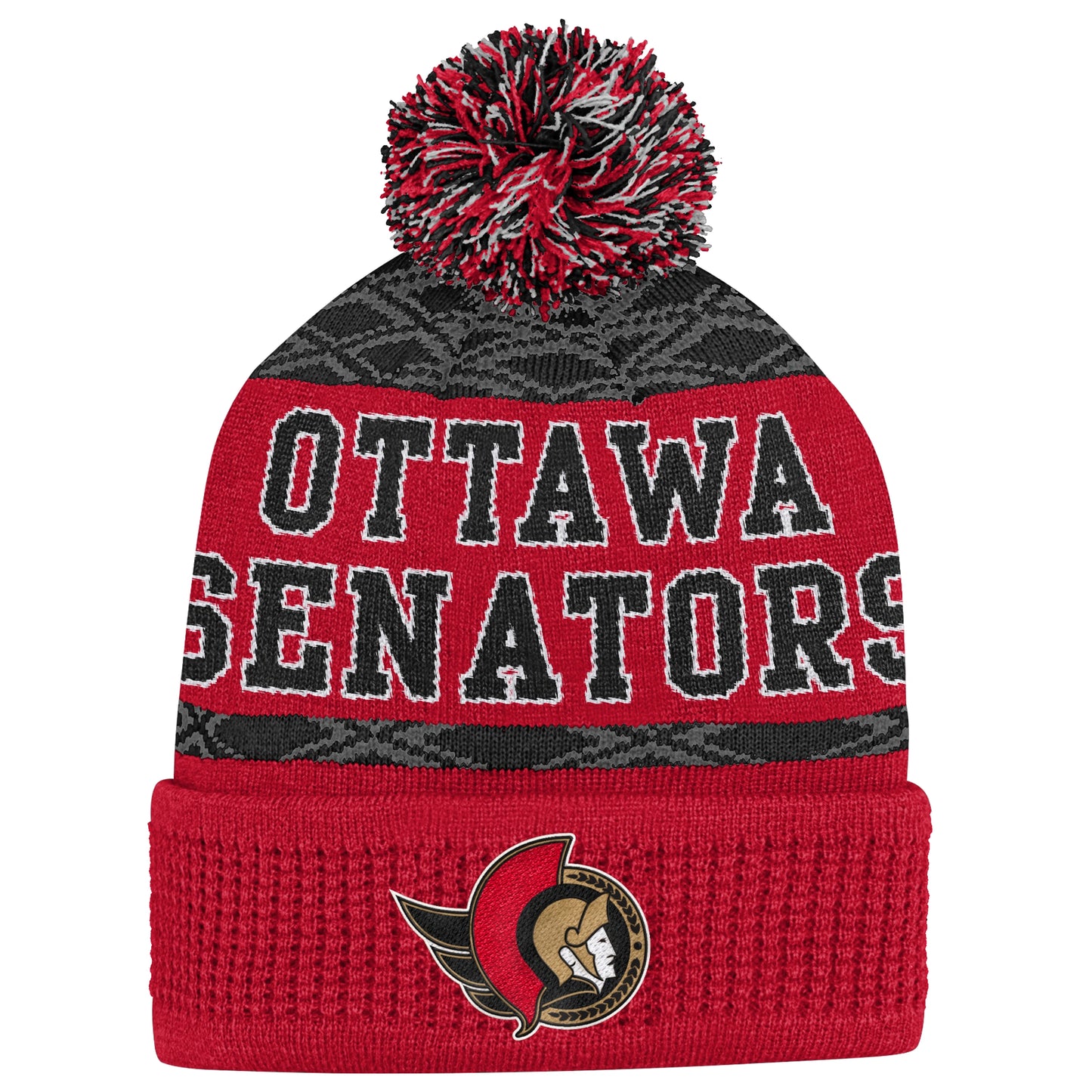 OUTERSTUFF PUCK PATTERN CUFFED POM NHL Sapka - Junior