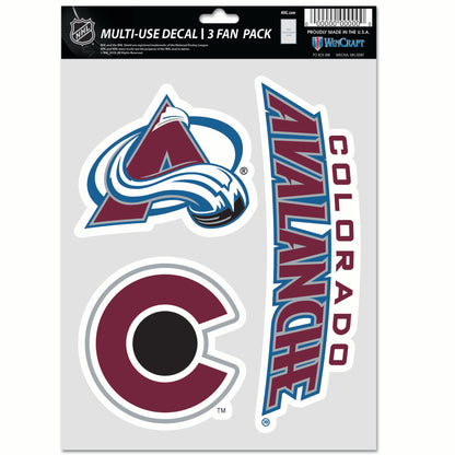 WINCRAFT NHL Multi Use 3 Fan Pack Decal Matrica