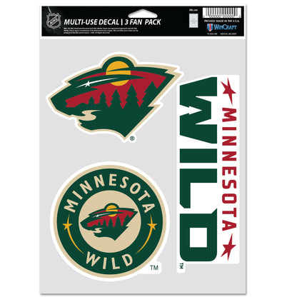 WINCRAFT NHL Multi Use 3 Fan Pack Decal Matrica