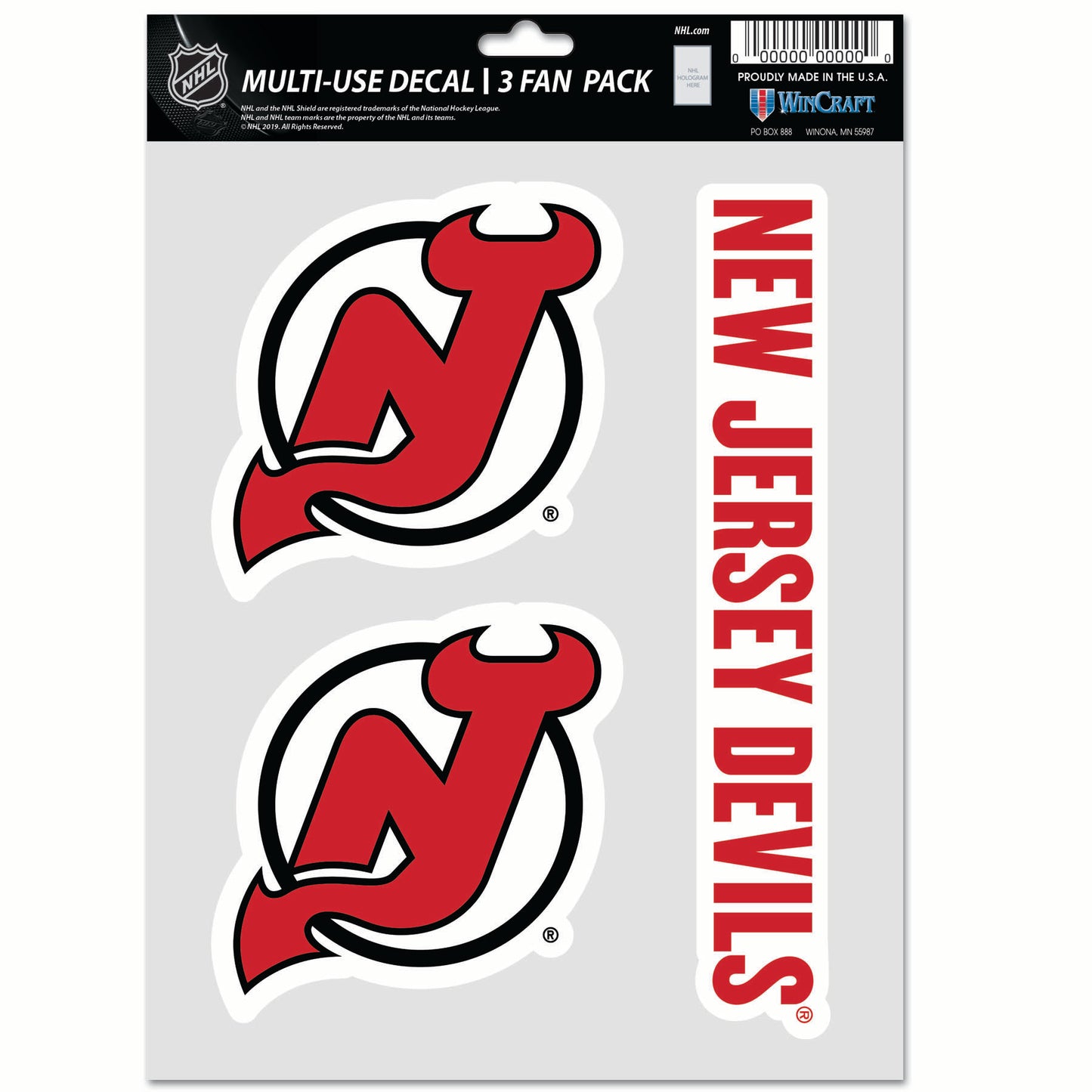 WINCRAFT NHL Multi Use 3 Fan Pack Decal Matrica