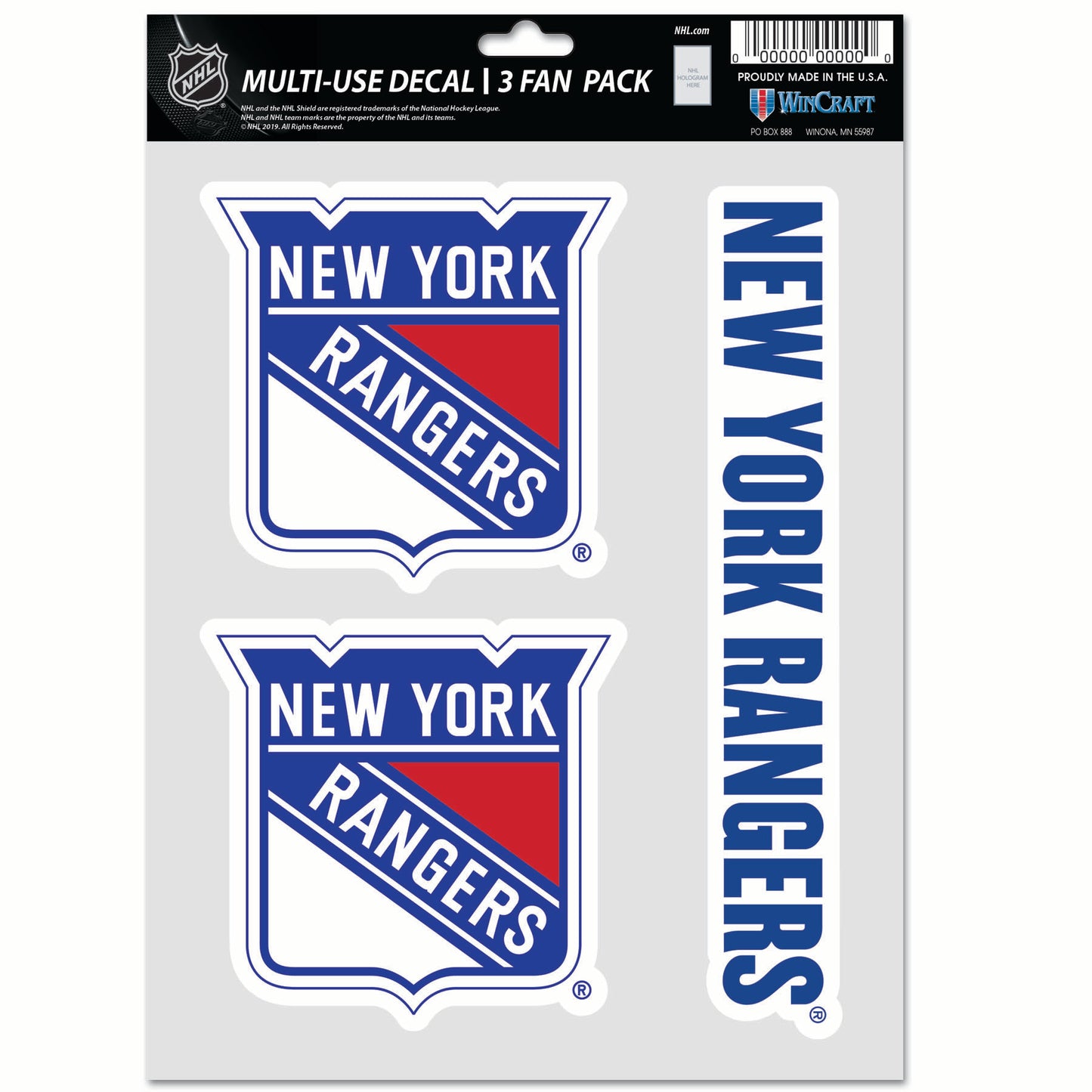 WINCRAFT NHL Multi Use 3 Fan Pack Decal Matrica