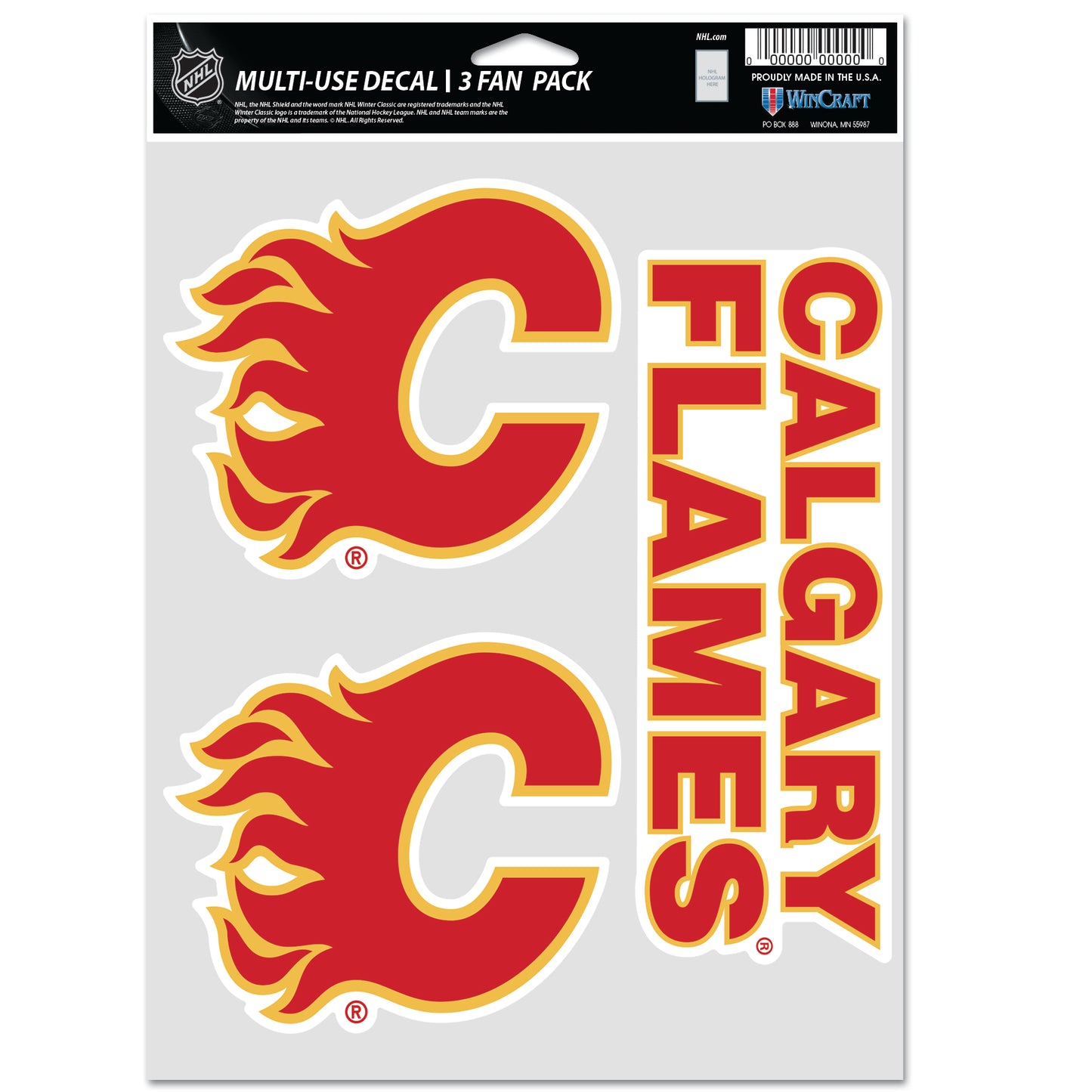 WINCRAFT NHL Multi Use 3 Fan Pack Decal Matrica
