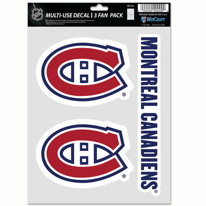 WINCRAFT NHL Multi Use 3 Fan Pack Decal Matrica