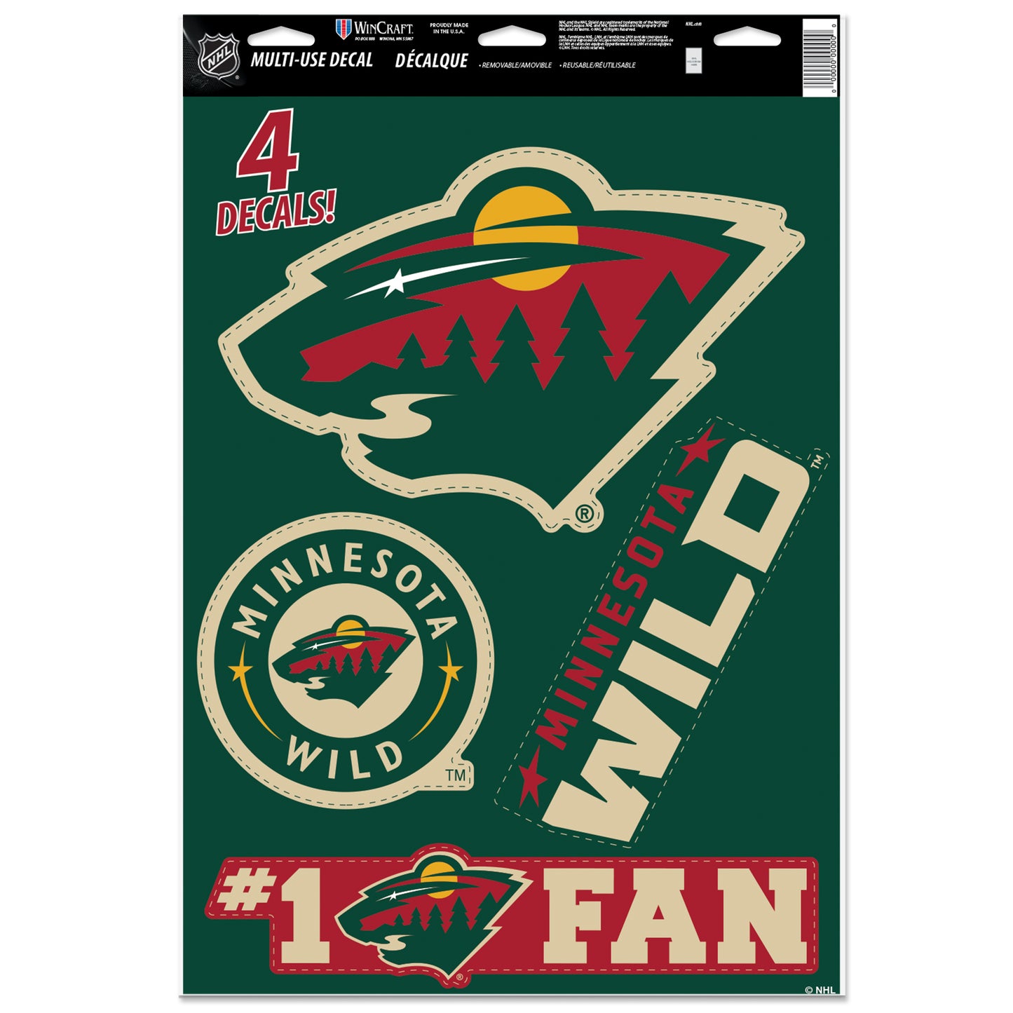 WINCRAFT NHL Multi-Use Decal 11x17 Matrica