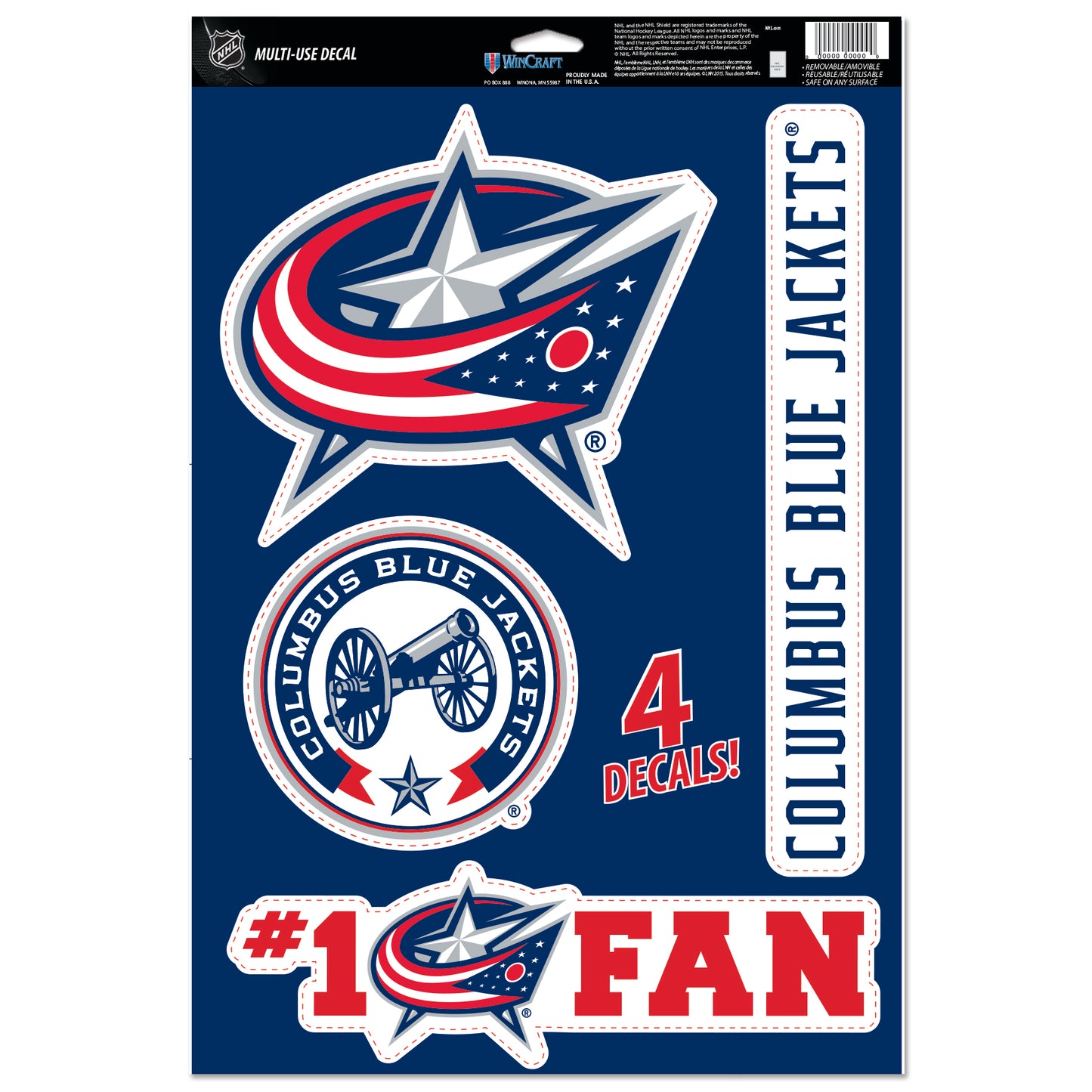 WINCRAFT NHL Multi-Use Decal 11x17 Matrica