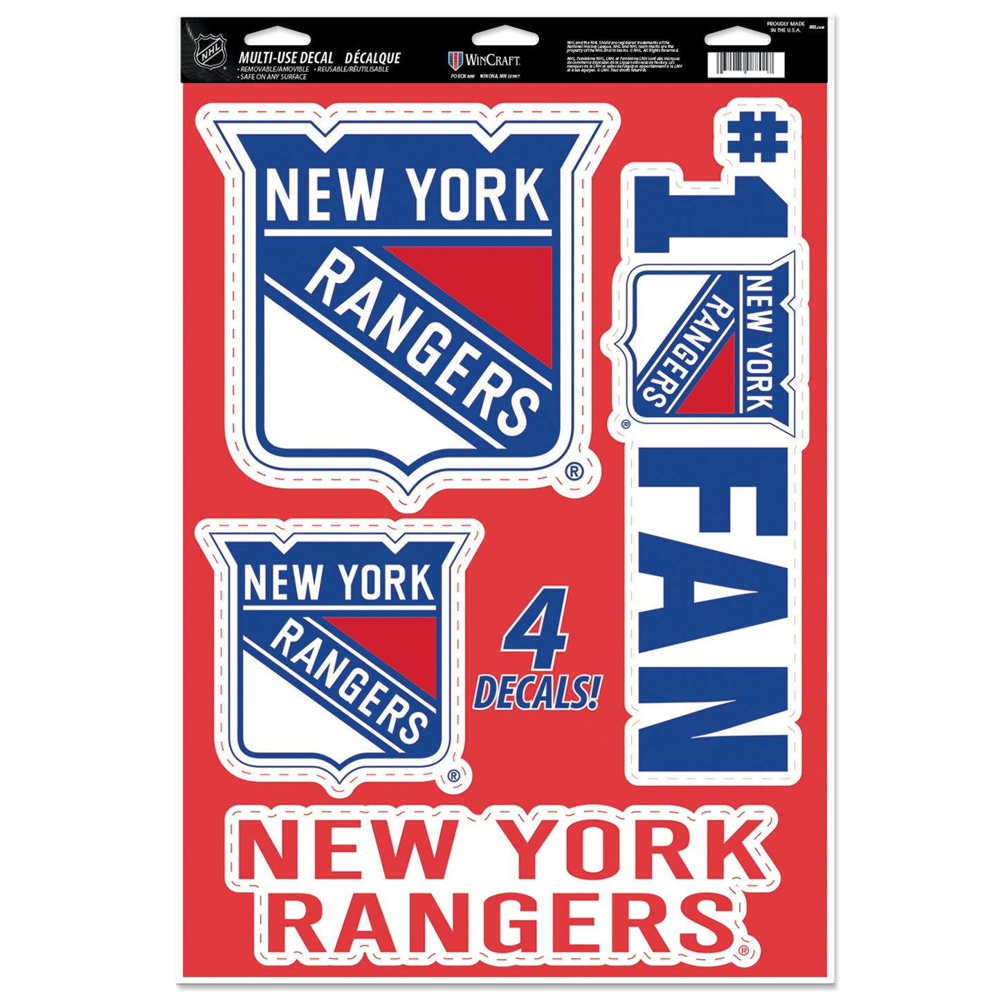 WINCRAFT NHL Multi-Use Decal 11x17 Matrica