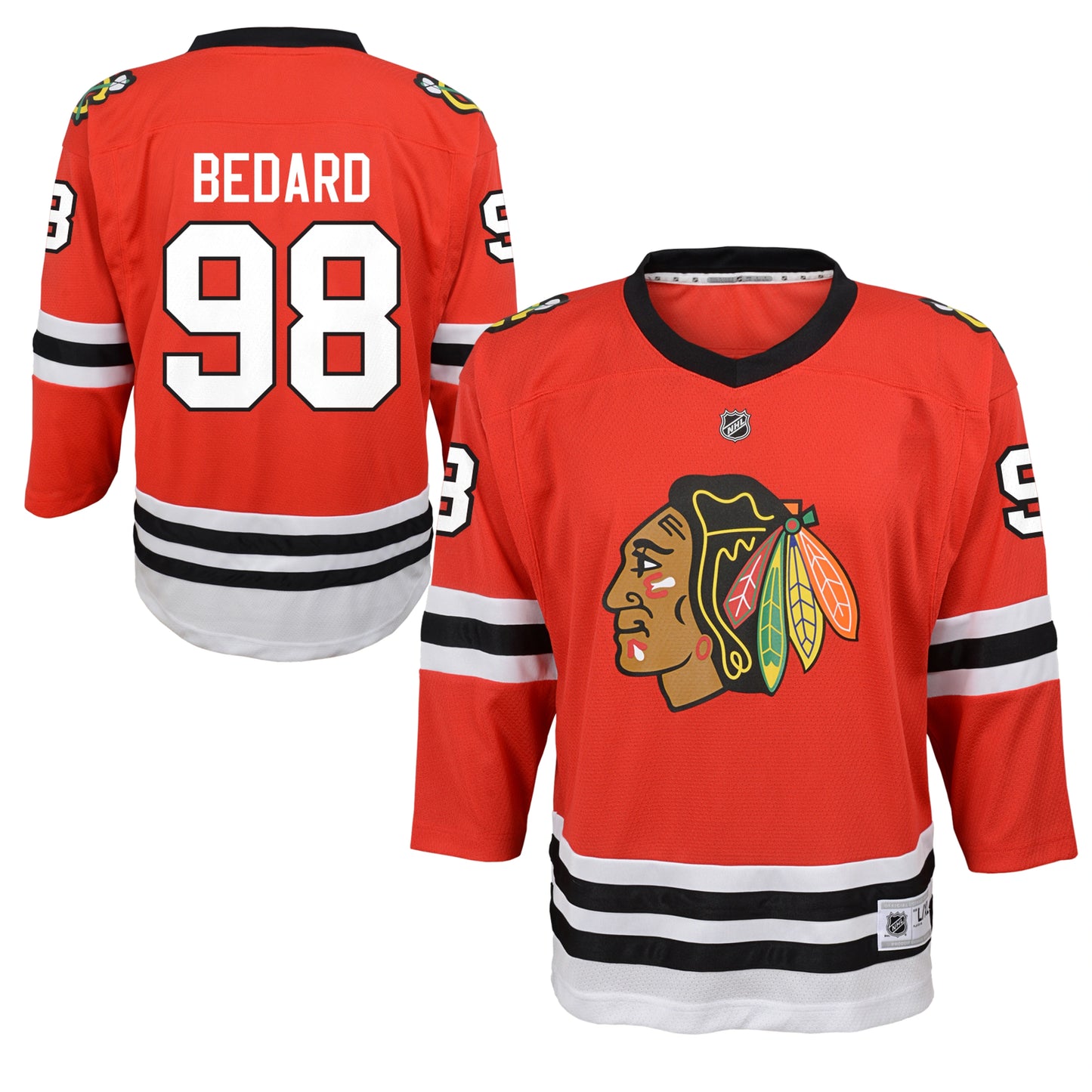 OUTERSTUFF REPLICA Mez HOME/TEAM JERSEY JR - Chicago Blackhawks - Connor Bedard #98